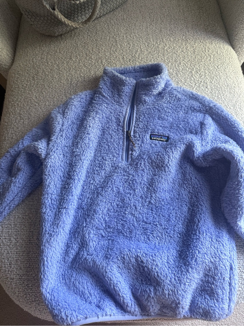 Patagonia Periwinkle Quarter-Zip Fuzzy Pullover